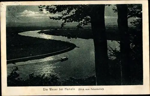Ak Hameln an der Weser Niedersachsen, Blick vom Felsenkeller