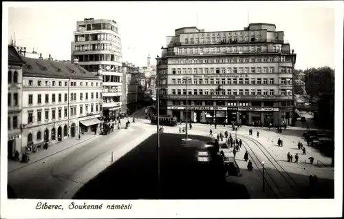 Ak Liberec Reichenberg in Böhmen, Soukenne namesti