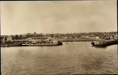 Foto Ak Mosambik, Stadtansicht, Hafen, Schiffe, Louvenco