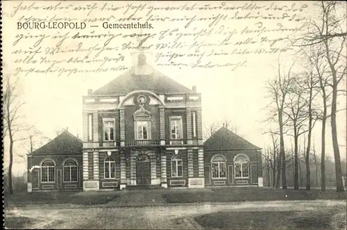 Ak Bourg Leopold Leopoldsburg Flandern Limburg, Gemeentehuis