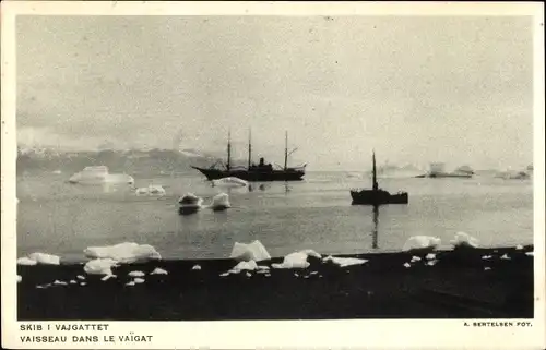 Ak Grönland, Dampfer, Skib i Vajgattet