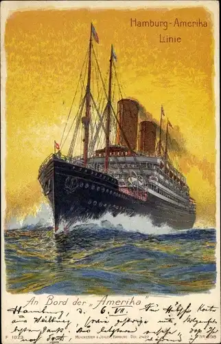 Ak Dampfer Amerika, HAPAG