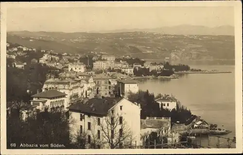 Ak Opatija Abbazia Kroatien, Panorama, Hafen