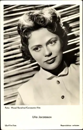 Ak Schauspielerin Ulla Jacobsson, Portrait
