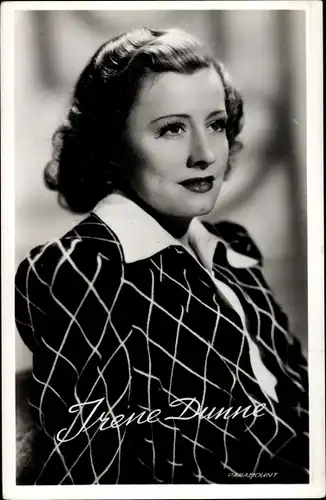 Ak Schauspielerin Irene Dunne, Portrait