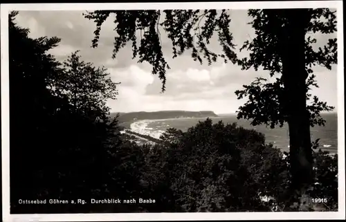 Ak Ostseebad Göhren auf Rügen, Blick nach Baabe, Küstenpartie