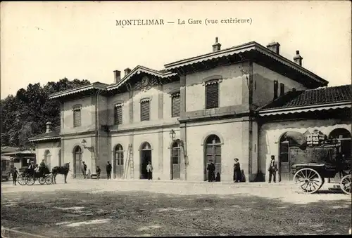 Ak Montélimar Drôme, La Gare