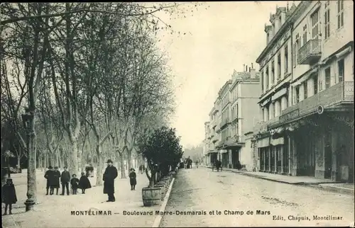Ak Montélimar Drôme, Boulevard Marre Desmarais, Le Champ de Mars