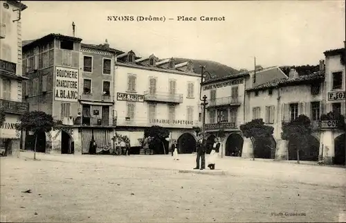 Ak Nyons Drôme, Place Carnot