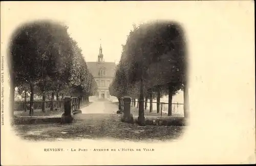 Ak Revigny Meuse, Le Parc, Avenue de l'Hotel de Ville