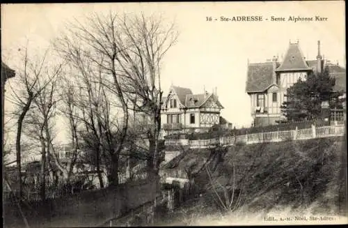 Ak Sainte Adresse Seine Maritime, Sente Alphonse Karr