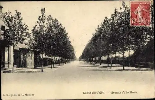 Ak Cosne d’Allier Cosne sur l'Œil Oeil Allier, Avenue de la Gare