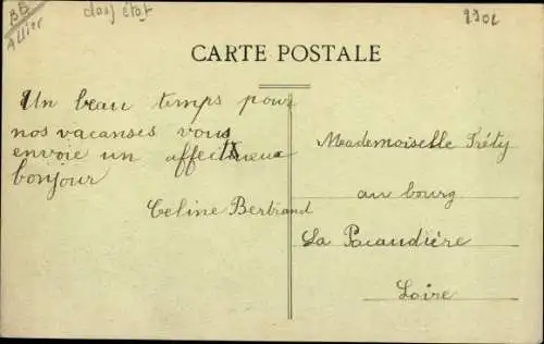 Ak Chambérat Allier, Rue de la Poste