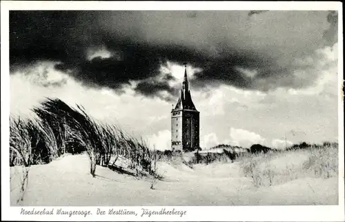 Ak Nordseebad Wangerooge in Ostfriesland, Westturm, Jugendherberge