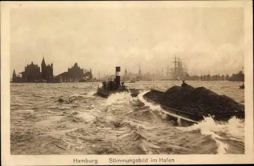 Ak Hamburg Mitte Hafen, Stimmungsbild