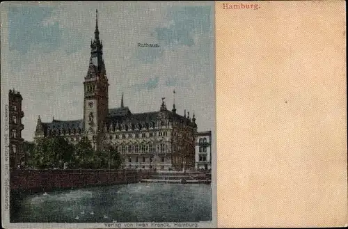 Seiden Ak Hamburg Mitte Altstadt, Rathaus