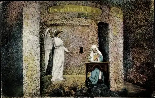 Ak Arenberg Koblenz am Rhein, Mariä Verkündigung, Bild von Maria und einem Engel
