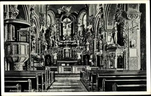 Ak Arenberg Koblenz am Rhein, Inneres der Kirche