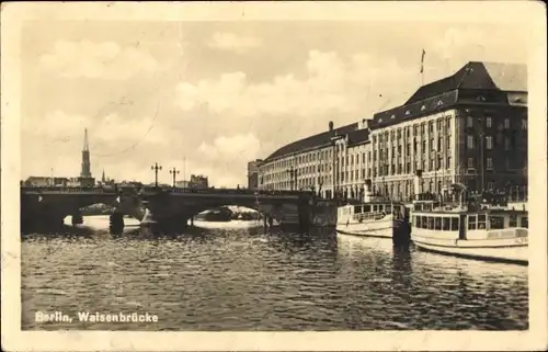 Ak Berlin Mitte, Waisenbrücke