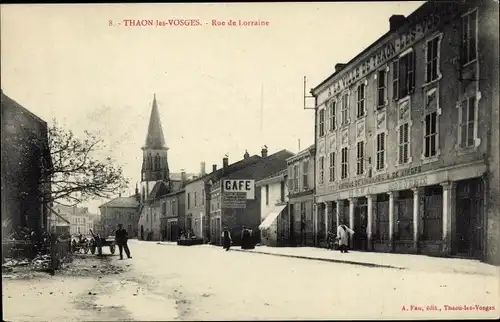 Ak Thaon les Vosges, Rue de Lorraine