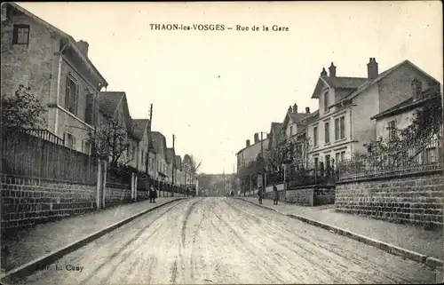 Ak Thaon les Vosges, Rue de la Gare