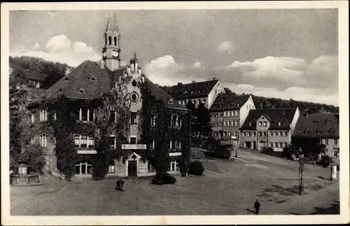 Ak Hohenstein Ernstthal Landkreis Zwickau, Altmarkt, Rathaus