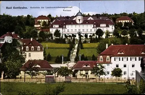 Ak Bad Gottleuba in Sachsen, Heilstätte d. Landesversicherungsanstalt, Kurhaus, Außenansicht