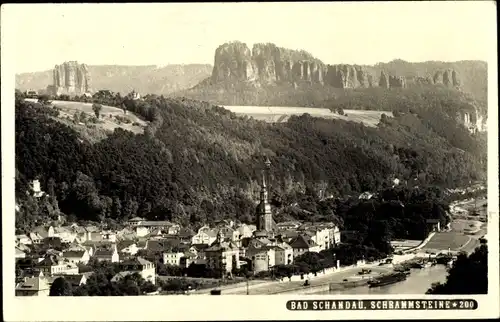 Ak Großer Winterberg Schmilka Bad Schandau Sächsische Schweiz, Ort mit Schrammsteine, Luftbild