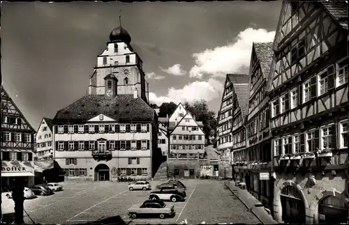 Ak Herrenberg in Württemberg, Marktplatz, Autos