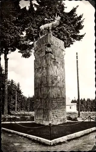 Ak Frauenwald am Rennsteig Ilmenau in Thüringen, Monument