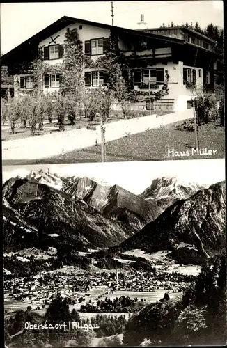 Foto Ak Oberstdorf im Oberallgäu, Gesamtansicht, Haus Miller