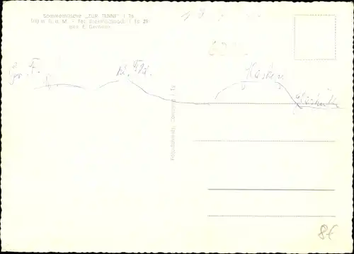 Ak Tenne Reichenbach Waldems im Taunus, Sommerfrische zur Tenne