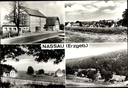 Ak Nassau Frauenstein im Erzgebirge, Teilansicht, Straßenpartie