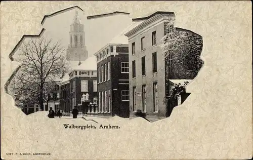 Ak Arnhem Gelderland Niederlande, Walburgplein