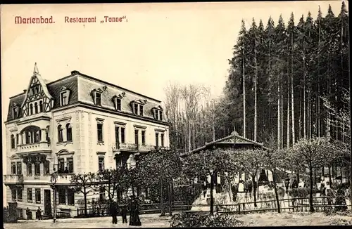 Ak Mariánské Lázně Marienbad Region Karlsbad, Restaurant Tanne