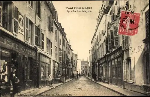 Ak Toul Meurthe et Moselle, La Rue Lafayette