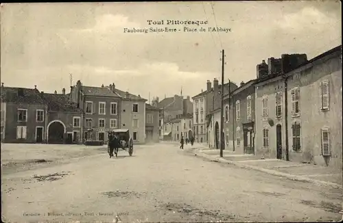 Ak Toul Meurthe et Moselle, Faubourg Saint Evre, Place de l'Abbaye