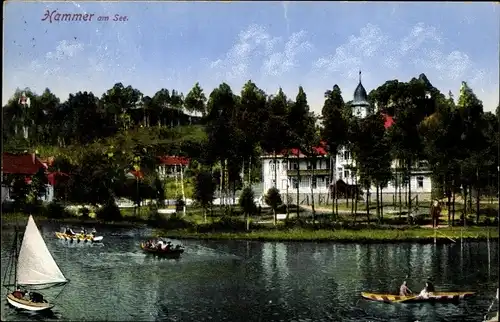 Ak Hamr na Jezeře Hammer am See Region Reichenberg, Segel- und Ruderpartie