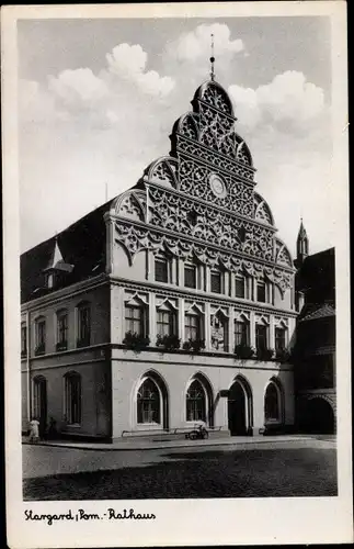 Ak Stargard Szczecinski Stargard Pommern, Rathaus