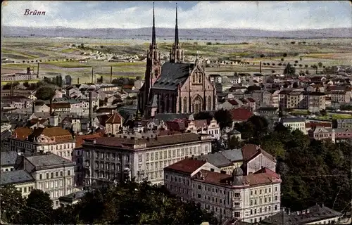 Ak Brno Brünn Südmähren, Teilansicht