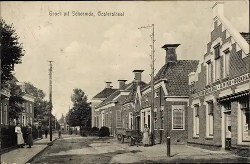 Ak Scheemda Oldambt Groningen, Oosterstraat