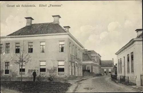 Ak Scheemda Oldambt Groningen, Hotel Panman