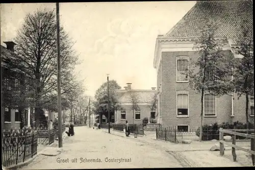 Ak Scheemda Oldambt Groningen, Oosterstraat