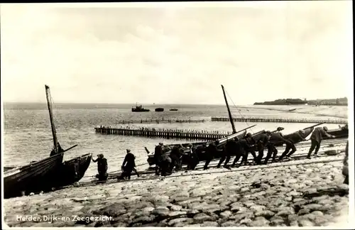 Ak Den Helder Nordholland Niederlande, Dijk- en Zeegezicht