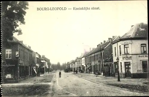 Ak Bourg Leopold Leopoldsburg Flandern Limburg, Koninklijke straat