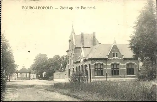 Ak Bourg Leopold Leopoldsburg Flandern Limburg, Zicht op het Posthotel