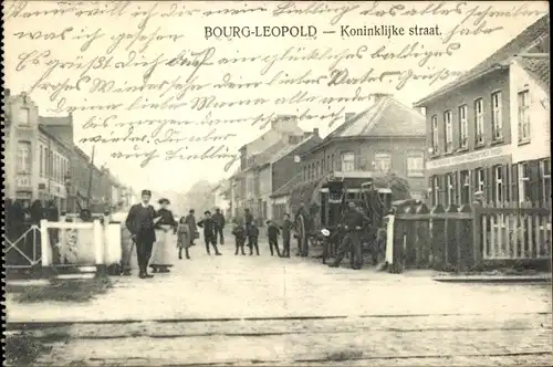 Ak Bourg Leopold Leopoldsburg Flandern Limburg, Koninklijke straat