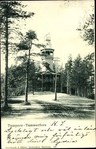 Ak Tammerfors Tampere Finnland, Aussichtsturm, Wald