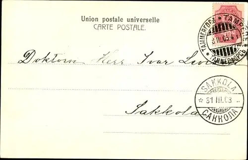 Ak Tammerfors Tampere Finnland, Aussichtsturm, Wald