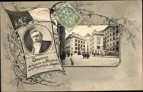 Ak Lyon Rhône, Souvenir de la visite du President de la Republique